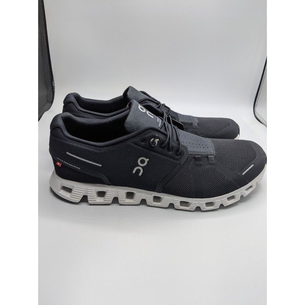 On Men's Cloud 5 Sneakers, Black/White, 11.5 Medium US - Picture 2 of 9